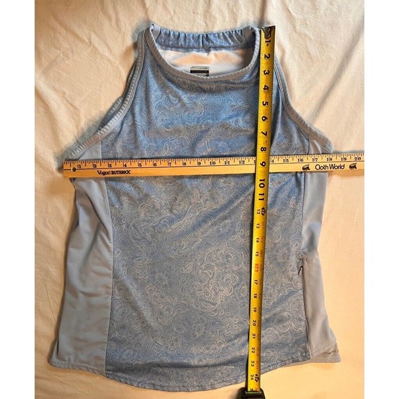 Columbia Womens Tank Top Shirt Blue Sleeveless Crew Neck Built In Bra Stretch XL - Picture 4 of 8